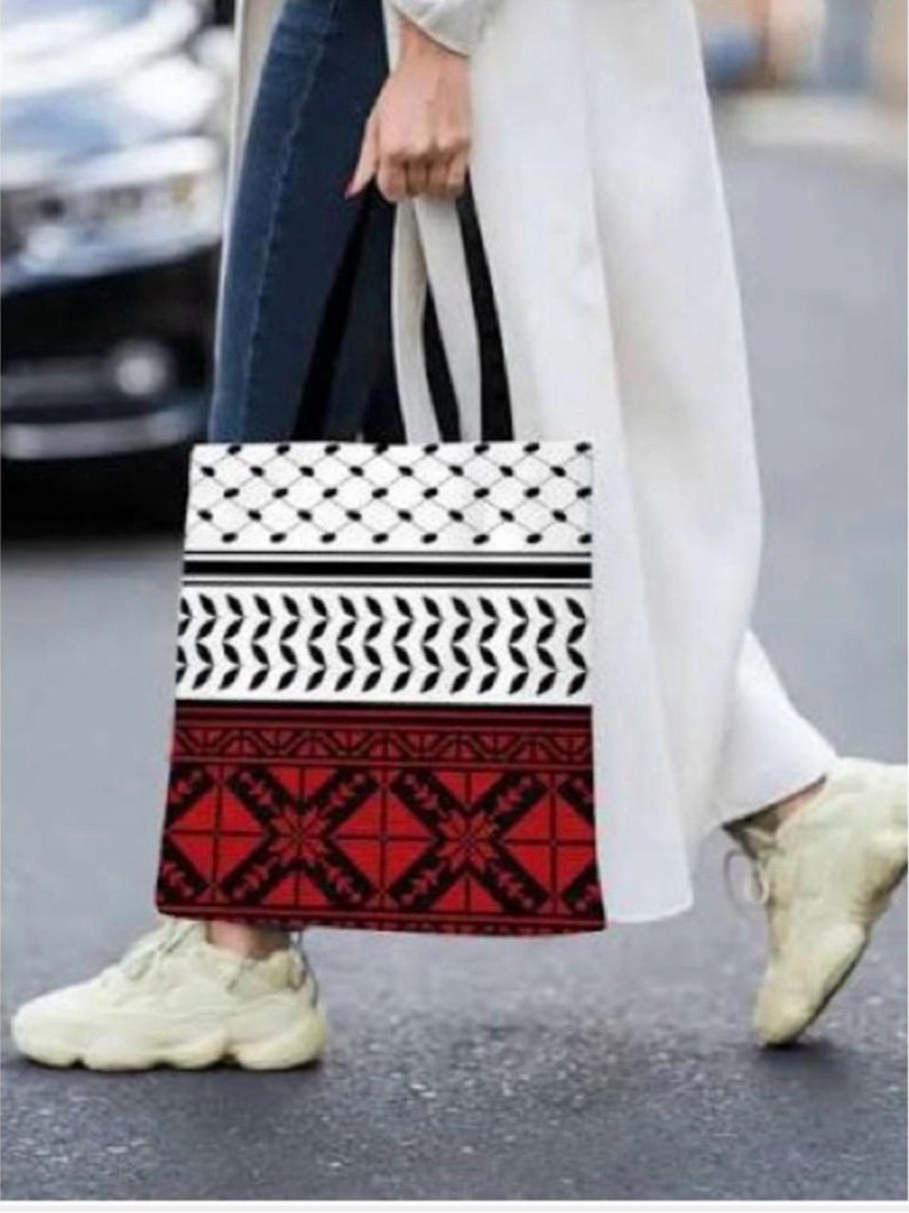 Tatreez Keffiyeh Tote Bag NWT